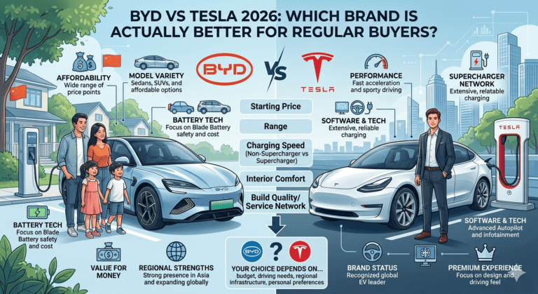 BYD vs Tesla in 2026: Which Brand Is Actually Better for Regular Buyers?